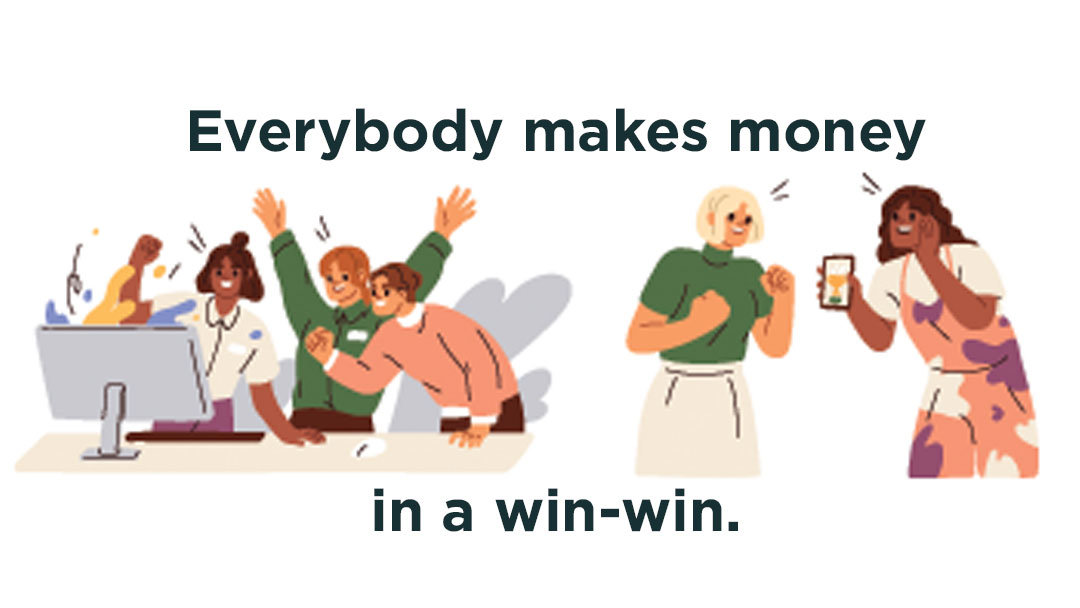 People celebrating making money in real estate through creative financing, subject-to, and without cash.